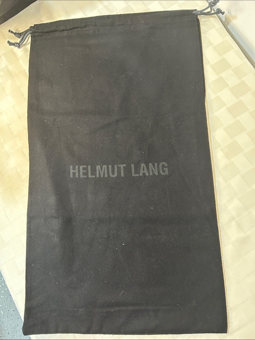 Helmut Lang Black Drawstring Dust Bag